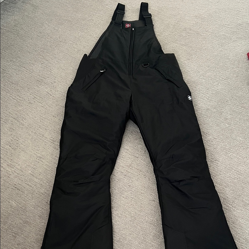 Swiss Tech Black Kids Snow Bib Overalls